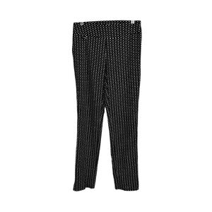 Lisette Black & White Square Print Ankle Pants